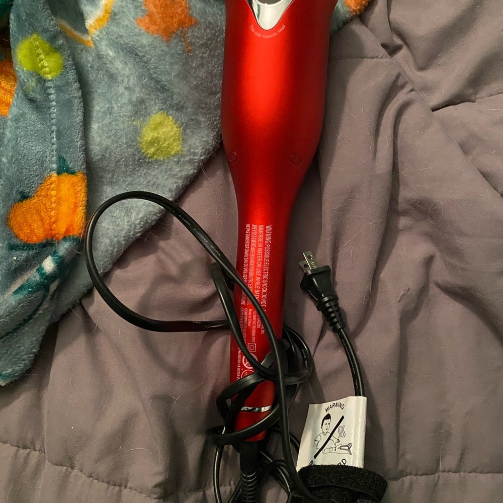 Red Handheld Hair Styling Tool